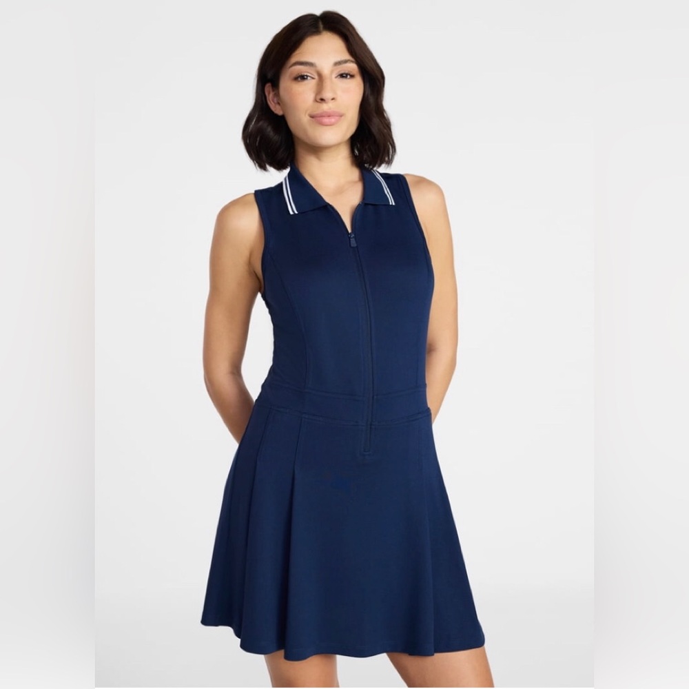 AVIA Womens Golf Dress Size Medium Navy Golf Ball Pocket Tee Holder New